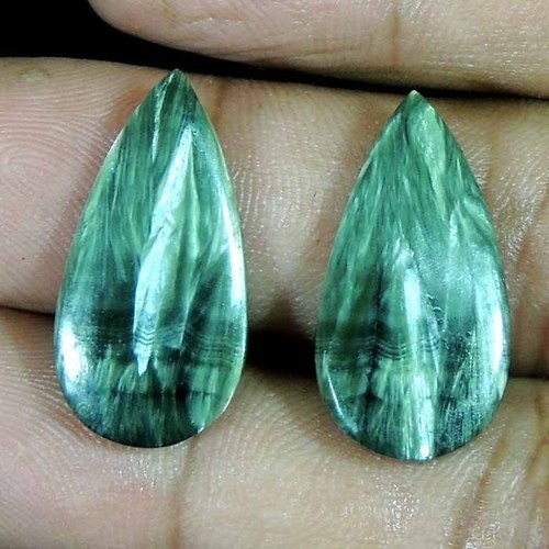 Serafinit- cabochony pár — foto 2