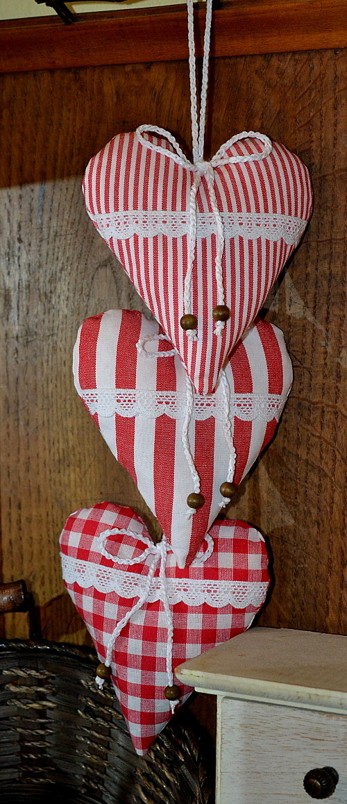 Srdíčka z kanafasu - sada — foto 5