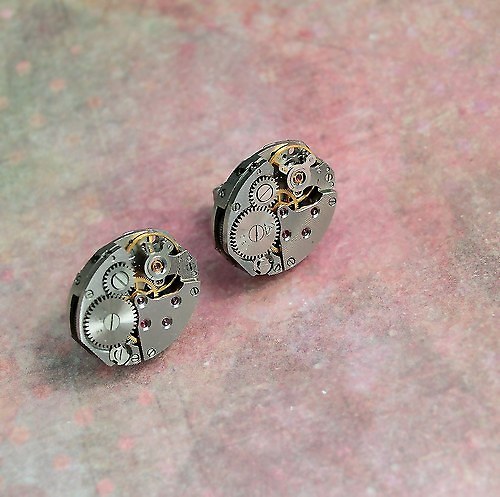 Steampunkové náušnice — foto 2