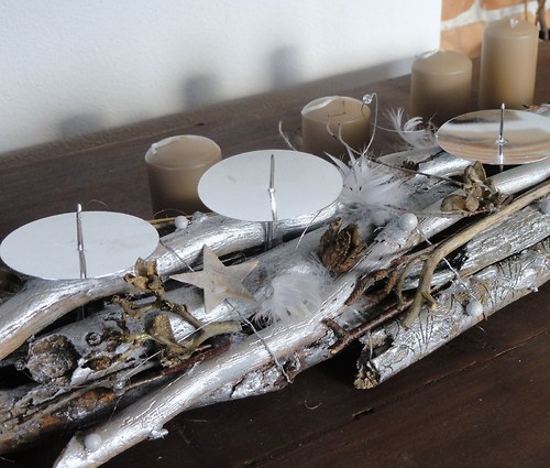 Svícen adventní..stříbrný — foto 6
