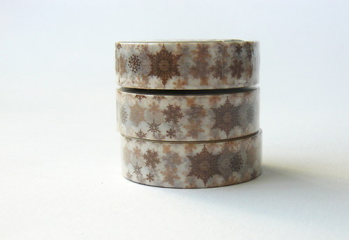 Washi Tapes - Hnědé vločky -15m! — foto 2