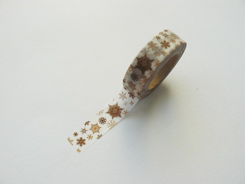 Washi Tapes - Hnědé vločky -15m! — foto 3