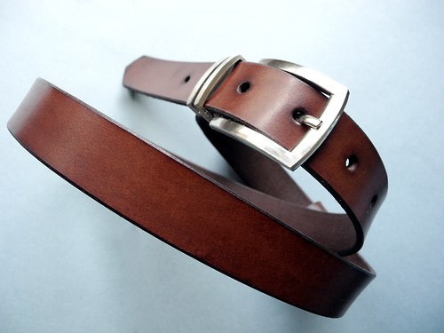 Opasek - elegance - úzký, tm. hnědý - 3cm — foto 2