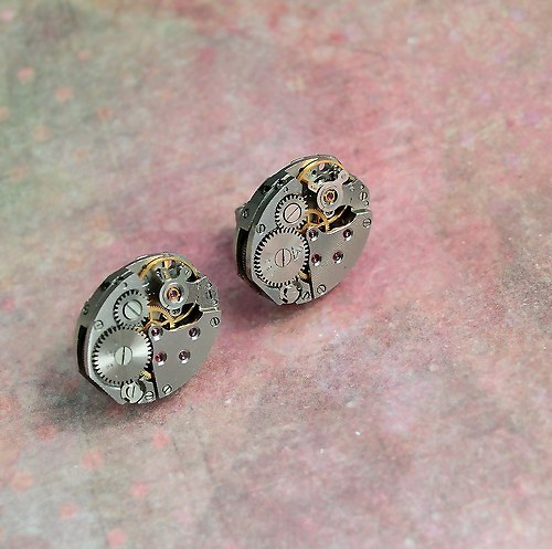 Steampunkové náušnice — foto 2