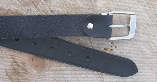 Kožený opasek-3 cm — foto 4