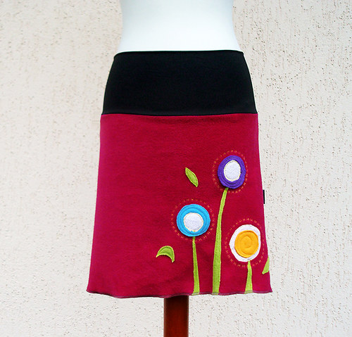 Sukně fleece - Flowers — foto 5