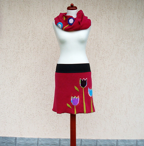 Sukně fleece - Tulips — foto 2