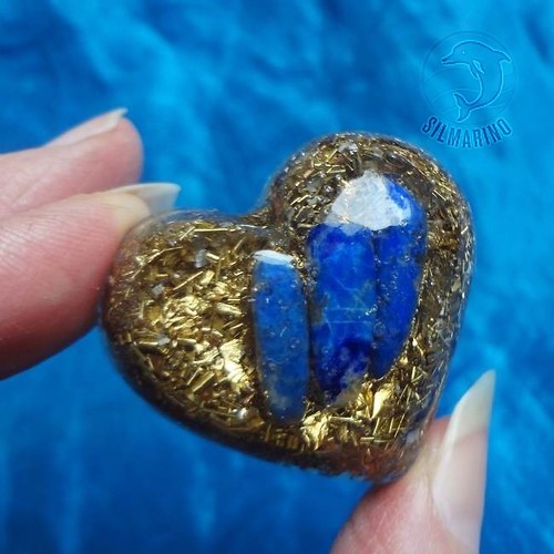 "Srdce Egypta" - orgonit lapis lazuli, zlato — foto 3