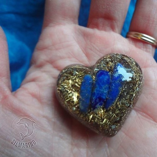 "Srdce Egypta" - orgonit lapis lazuli, zlato — foto 4