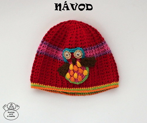 Návod_háčkovaná čepice se sovičkou — foto 2