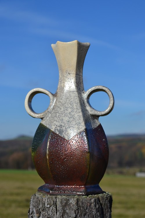 Raku váza - šestihranka — foto 2