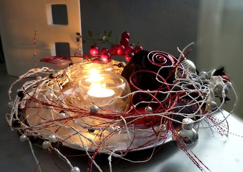 Vánoční svícen Černá růže — foto 2