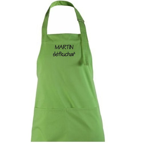 Zástěra na přání jakýkoliv text - MARTIN — foto 2