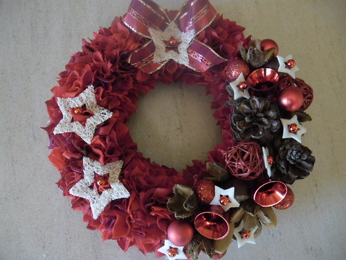 Adventní červený na dveře — foto 3