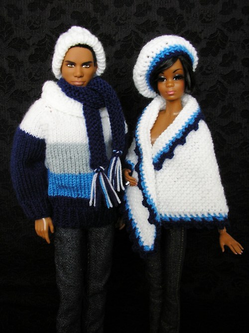SLEVA 50% Bílý pléd s baretem pro Barbie — foto 5