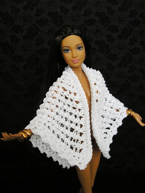 Bílý krajkový pléd pro Barbie — foto 2