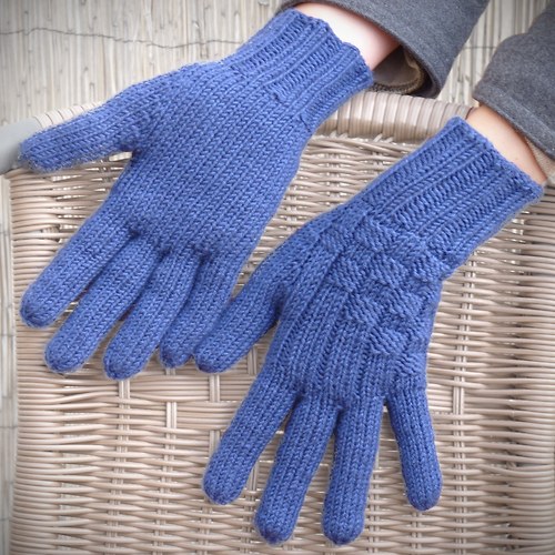 Rukavice Merino modrošedé — foto 2