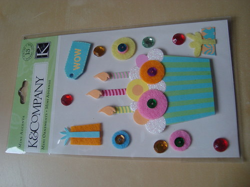 Narozeniny dort 3D nálepky samolepky, scrapbooking — foto 3
