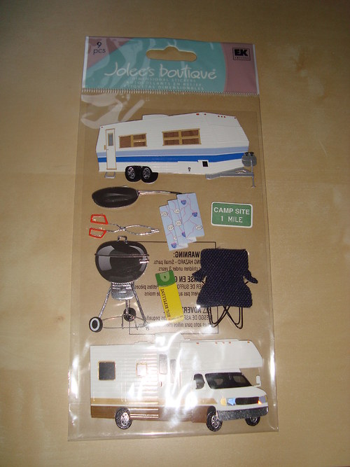 Kemping 3D nálepky samolepky scrapbooking — foto 2