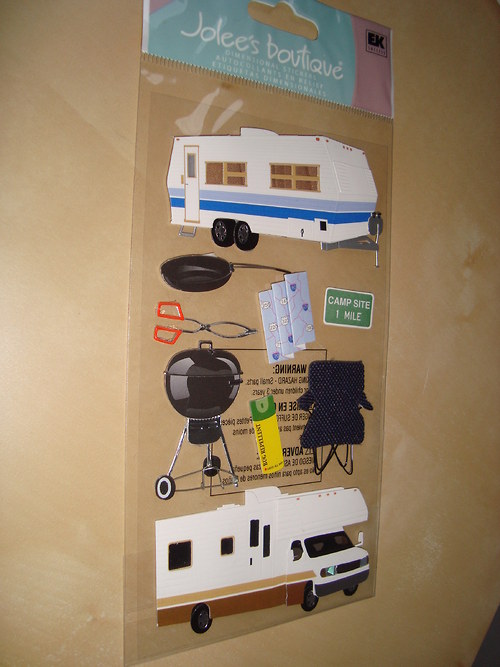 Kemping 3D nálepky samolepky scrapbooking — foto 4
