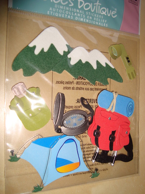 Camping 3D samolepky nálepky scrapbooking — foto 3