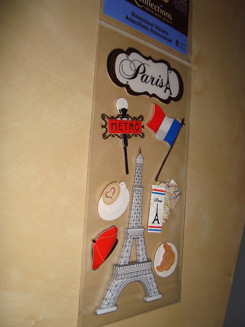 Paris 3D samolepky nálepky scrapbook — foto 2