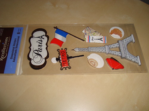 Paris 3D samolepky nálepky scrapbook — foto 4
