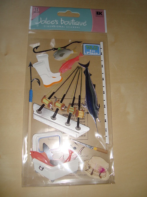 Rybaření 3D samolepky scrapbook — foto 2