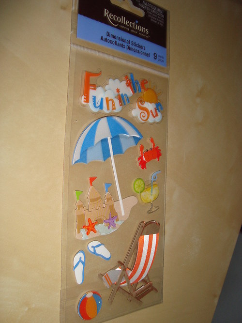 Na pláži 3D samolepky scrapbooking — foto 2