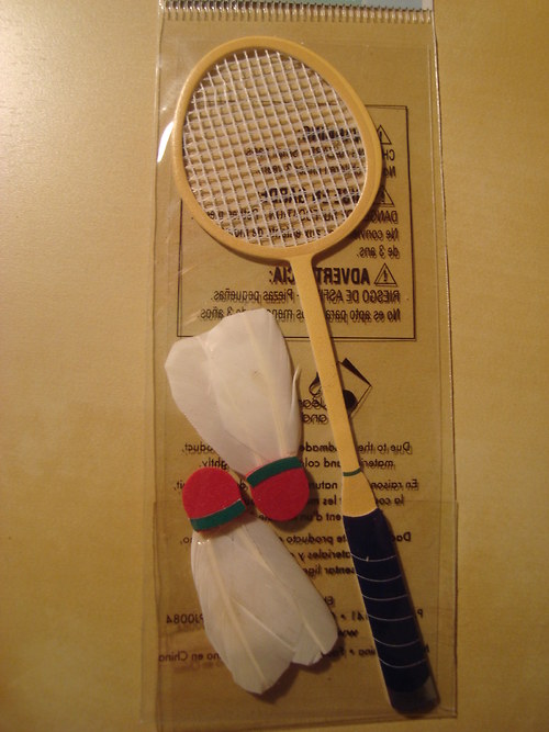 Badmintonová raketa 3D samolepky scrapbook — foto 2