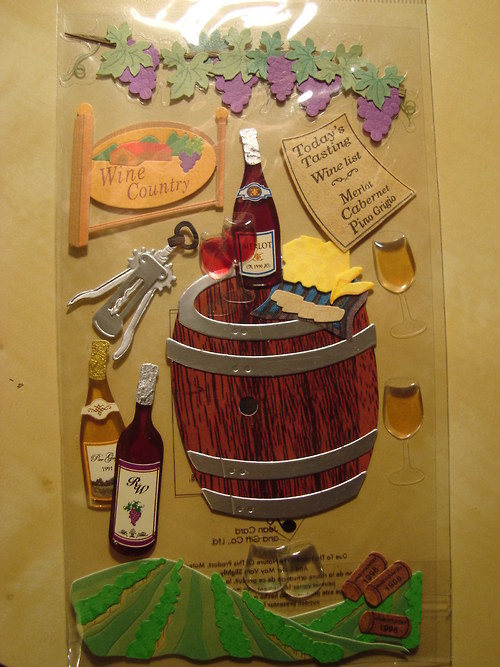 Víno 3D samolepky scrapbook — foto 3