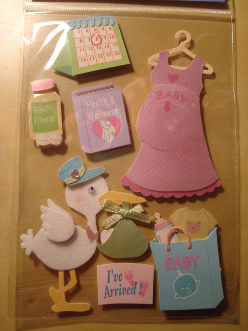 Očekáváme miminko 3D samolepky scrapbook — foto 2