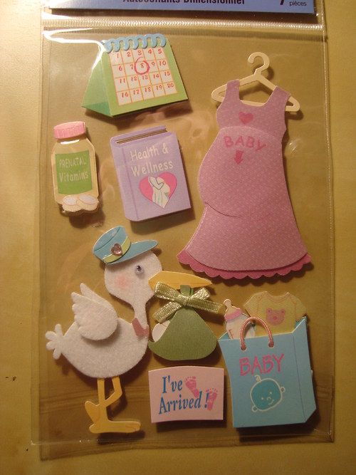 Očekáváme miminko 3D samolepky scrapbook — foto 3