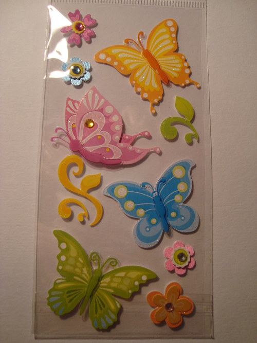 Motýli 3D samolepky scrapbook — foto 2