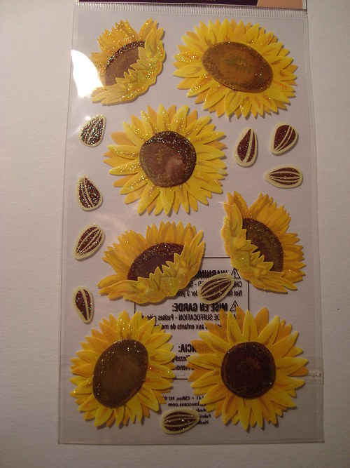 Slunečnice 3D samolepky scrapbook — foto 2