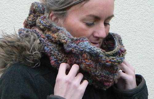 Pletená šála nákrčník freeform — foto 5