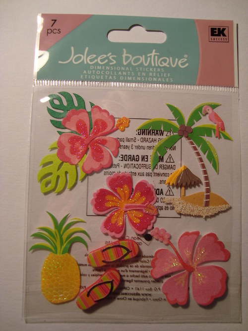Hawai květiny 3D samolepky scrapbook — foto 3