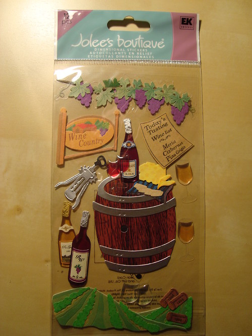 Víno 3D samolepky scrapbook — foto 4
