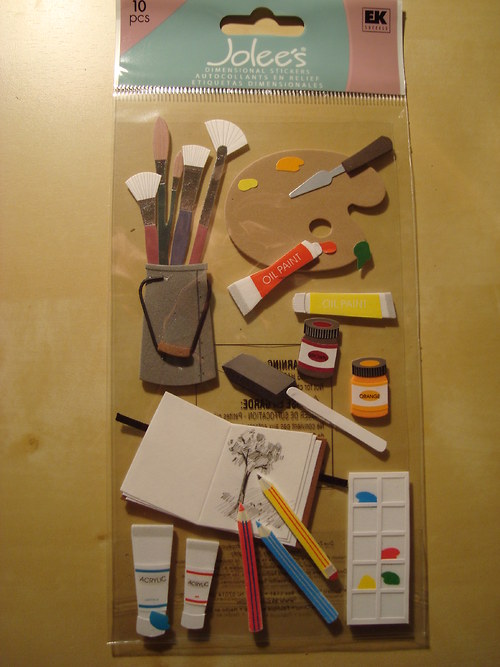 Malování 3D samolepky scrapbook — foto 3