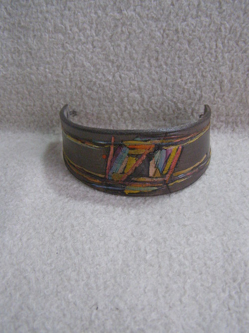 Kožený náramek do hněda — foto 4