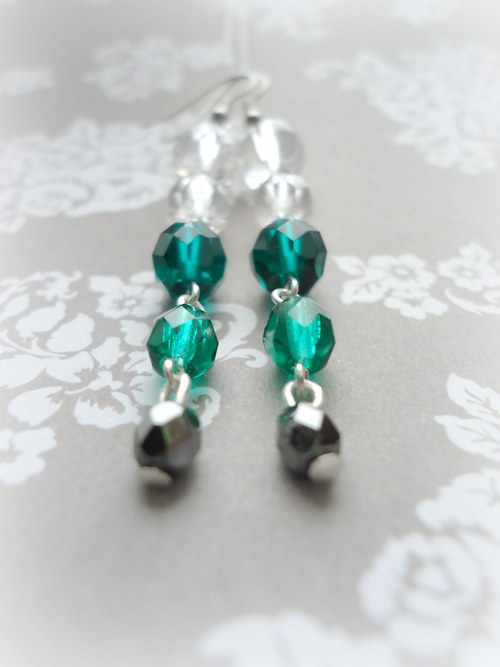 Náušnice " Icicle Green" — foto 2