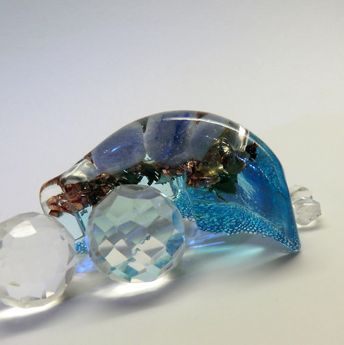 Orgonit *Amulet 5* Delfínek s Kalcitem — foto 5