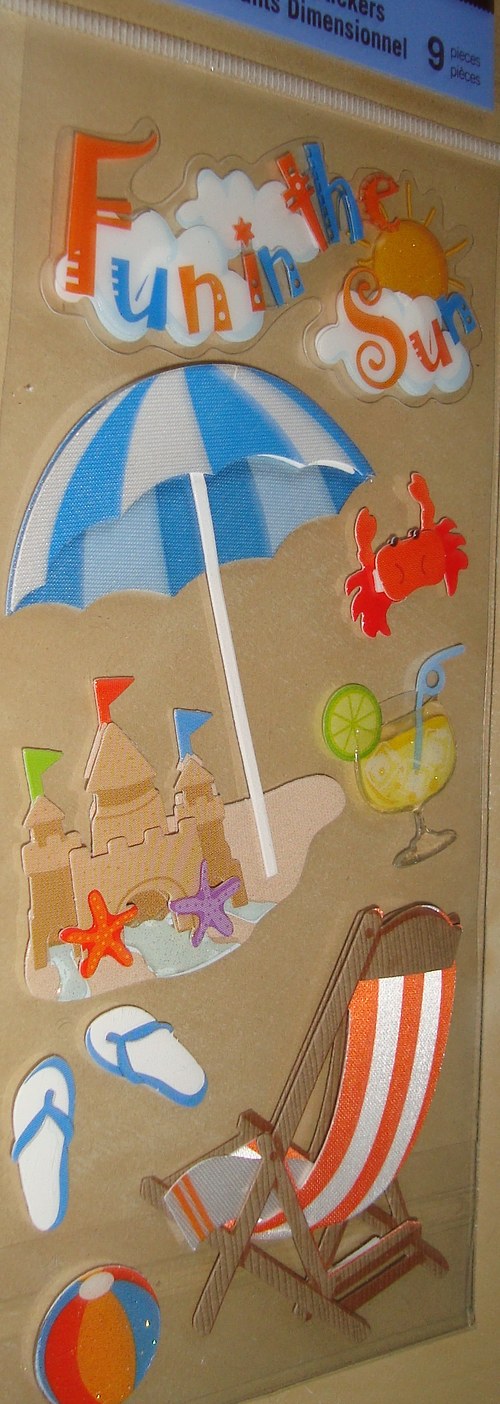 Na pláži 3D samolepky scrapbooking — foto 3