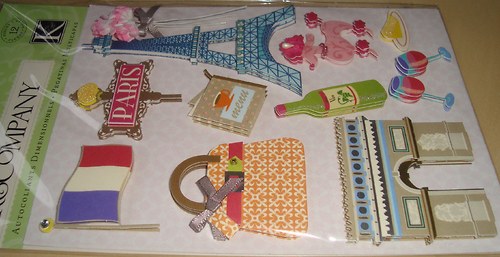 Paris 3D samolepky nálepky scrapbook — foto 4