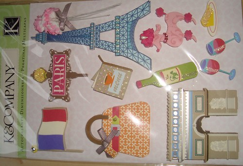 Paris 3D samolepky nálepky scrapbook — foto 5