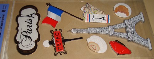 Paris 3D samolepky nálepky scrapbook — foto 5