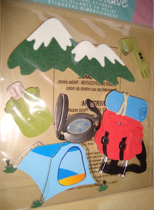 Camping 3D samolepky nálepky scrapbooking — foto 5