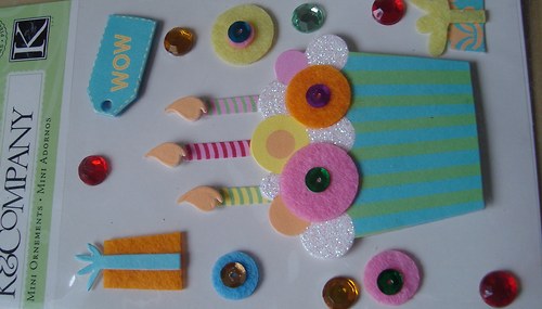 Narozeniny dort 3D nálepky samolepky, scrapbooking — foto 4