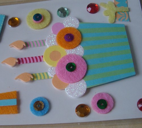 Narozeniny dort 3D nálepky samolepky, scrapbooking — foto 5