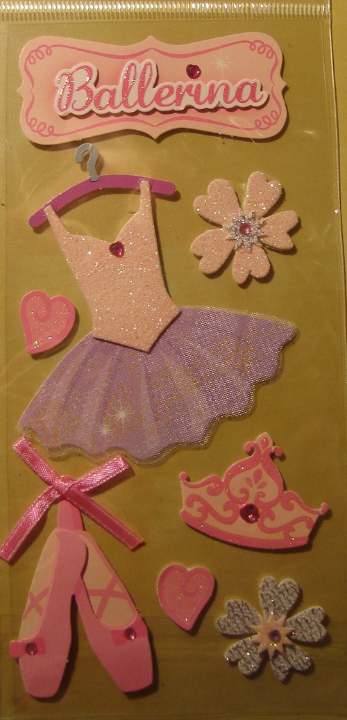 Balerina 3D samolepky scrapbooking — foto 3